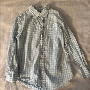 Crewcuts Blue and White Button Down Shirt Lightweight Cotton